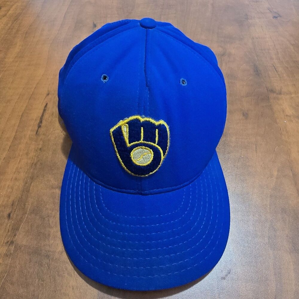 Vintage 80s 90s Milwaukee Brewers Adjustable Snapback Hat OS Made In USA